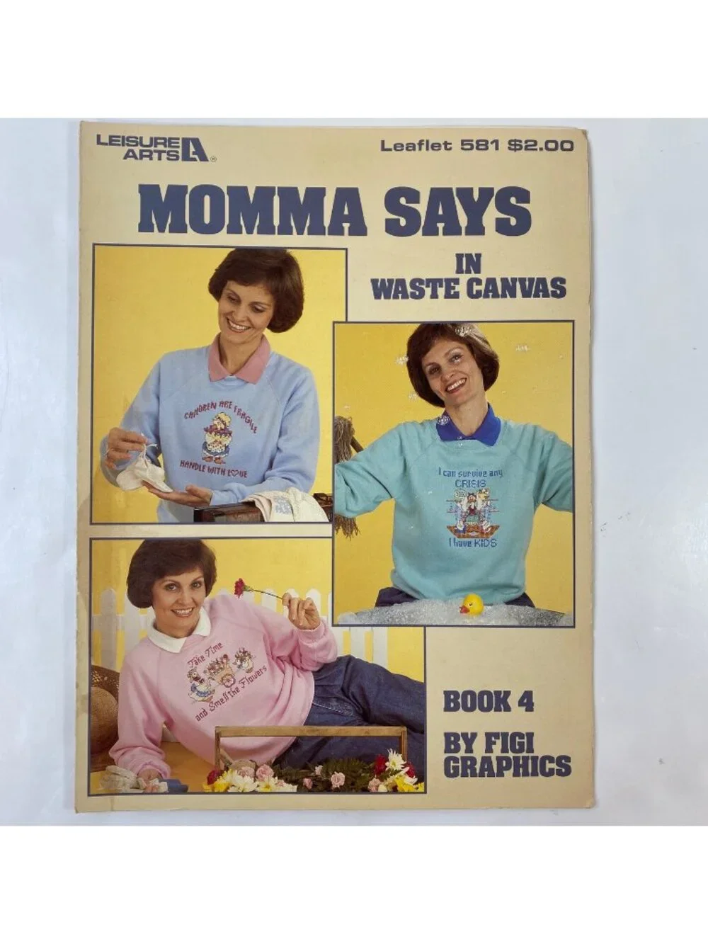 Momma Says In Waste Canvas Cross Stitch Instruction Book 4 By Figi Graphics